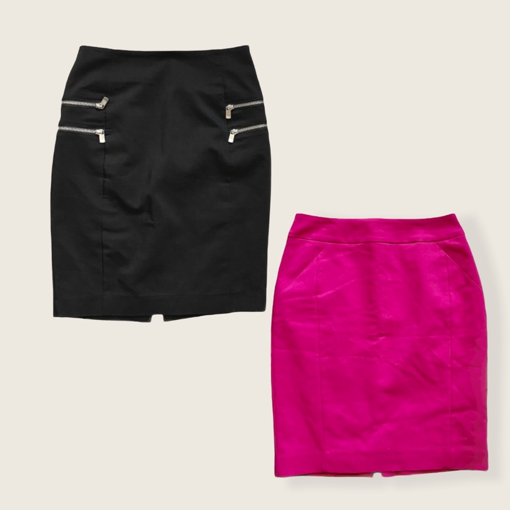 ✨ Bundle of 2: Black H&M Skirt + Fuschia H&M Skirt